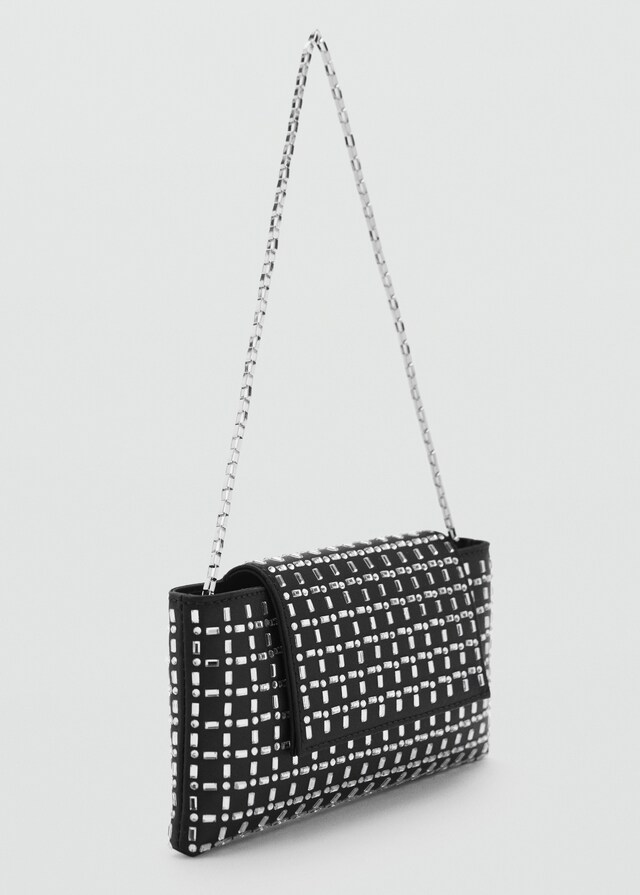 Mango Borsa Spalla Cristalli