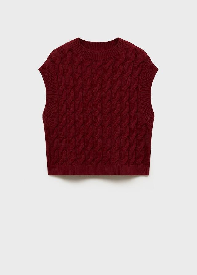 Mango Braided-knit Gilet