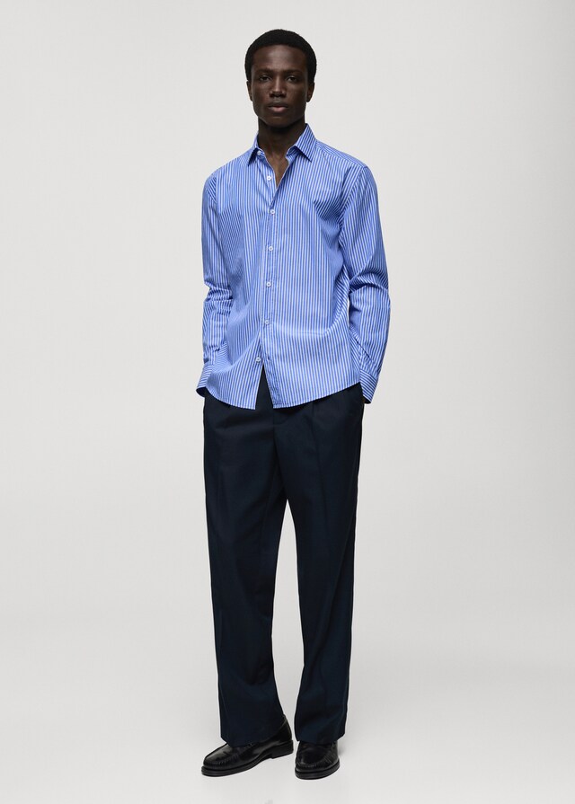 Mango Camicia 100% Cotone Righe Regular-fit