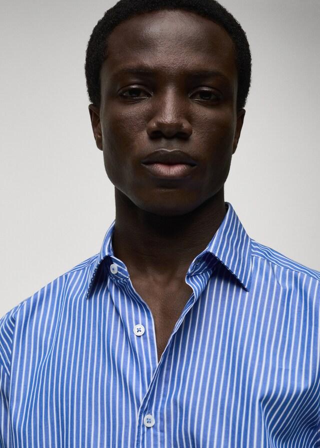 Mango Camicia 100% Cotone Righe Regular-fit