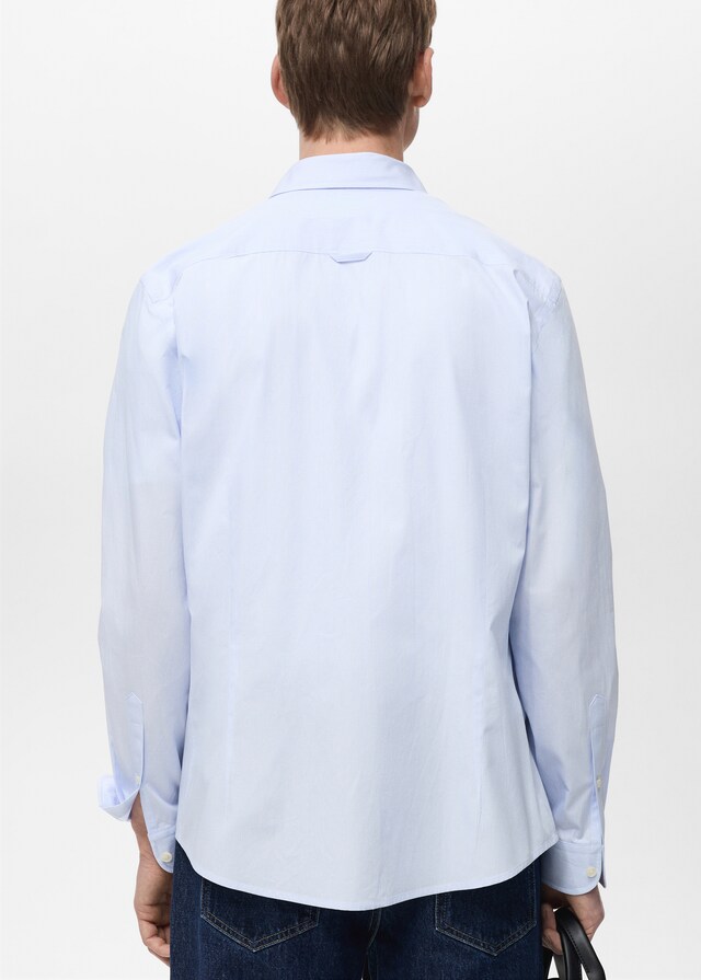 Mango Camicia 100% Cotone Righe Slim-fit