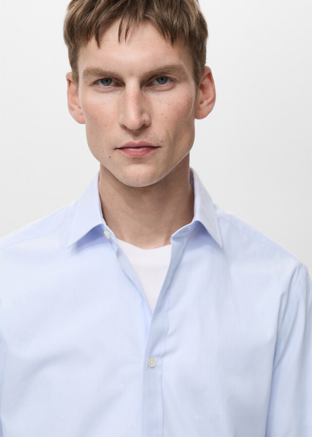 Mango Camicia 100% Cotone Righe Slim-fit