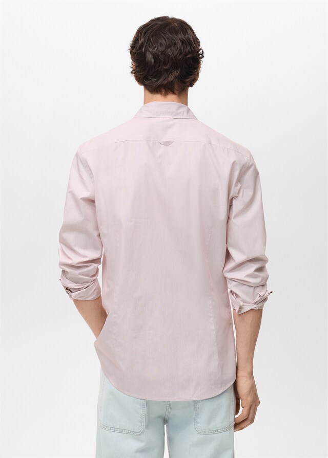 Mango Camicia 100% Cotone Righe Slim-fit