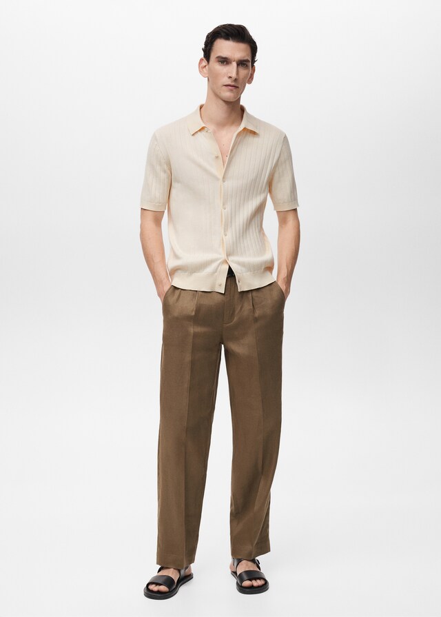 Mango Camicia A Maglia Fine A Coste