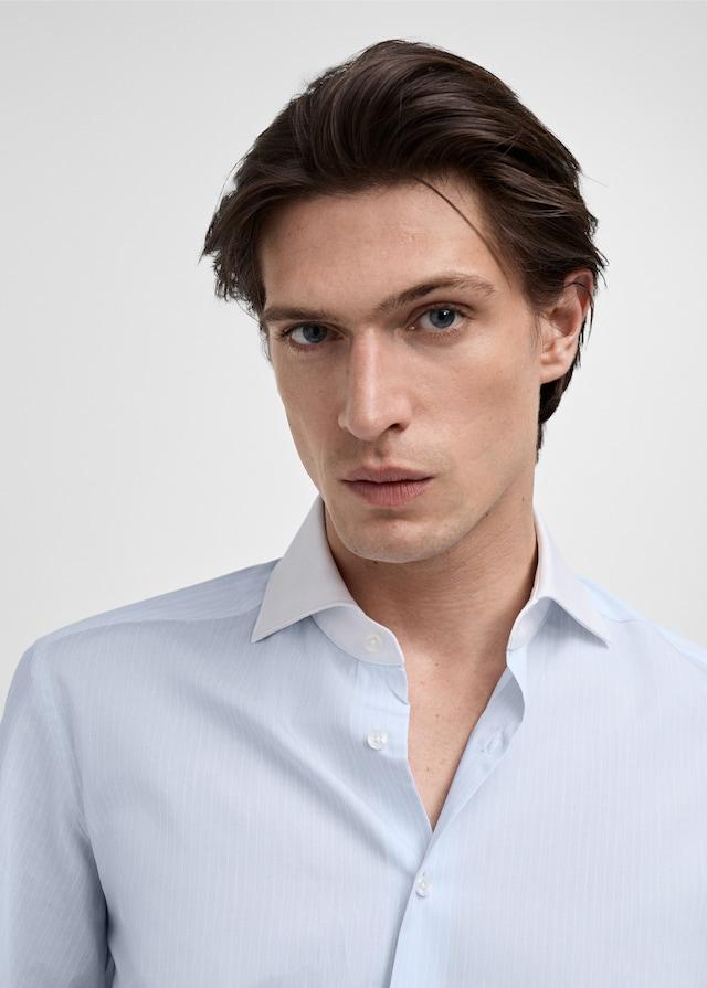 Mango Camicia Completo Righe Collo Contrasto