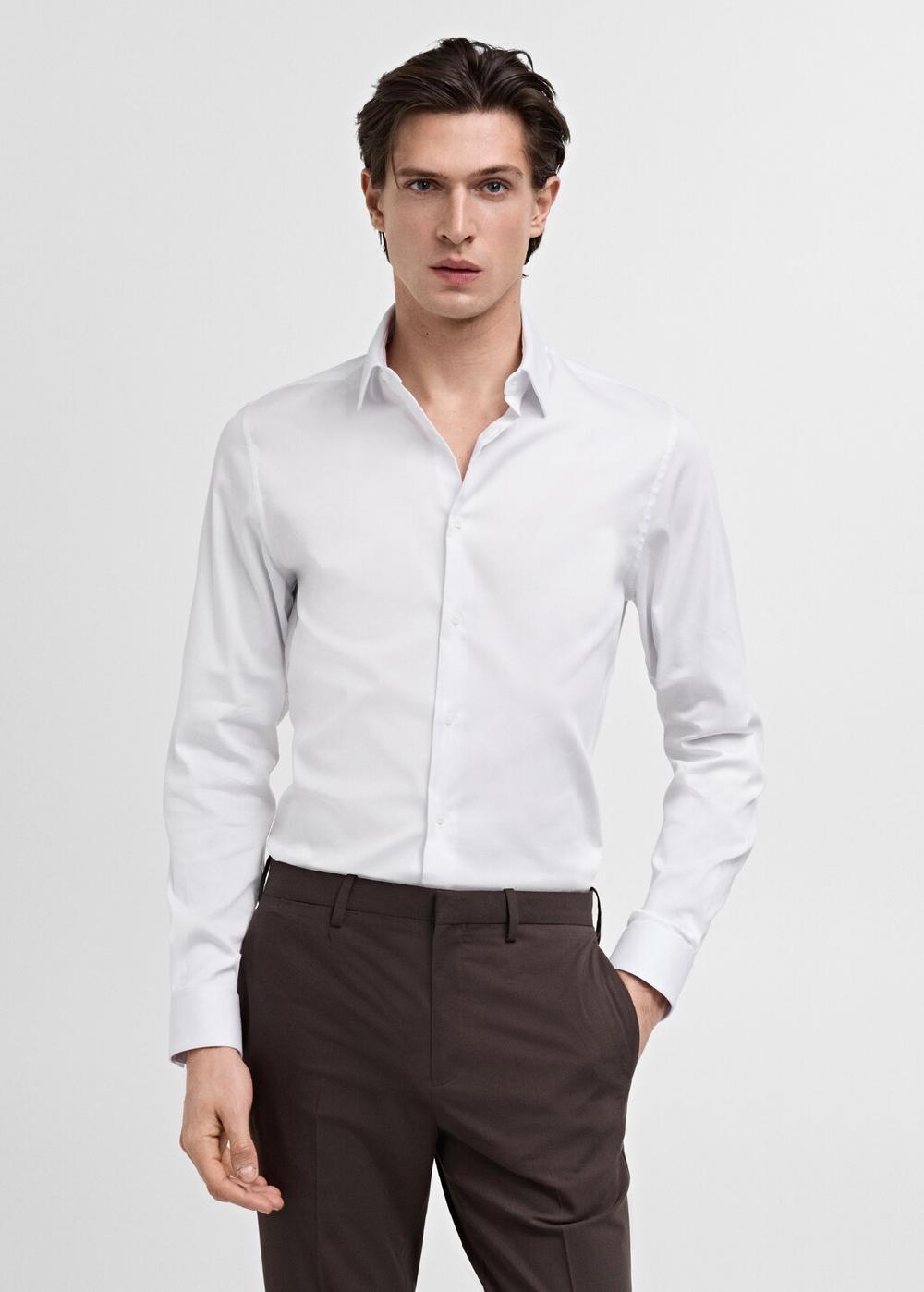 Mango Camicia completo slim fit cotone