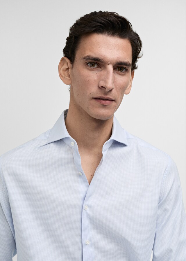 Mango Camicia Completo Slim-fit Twill Microstampa