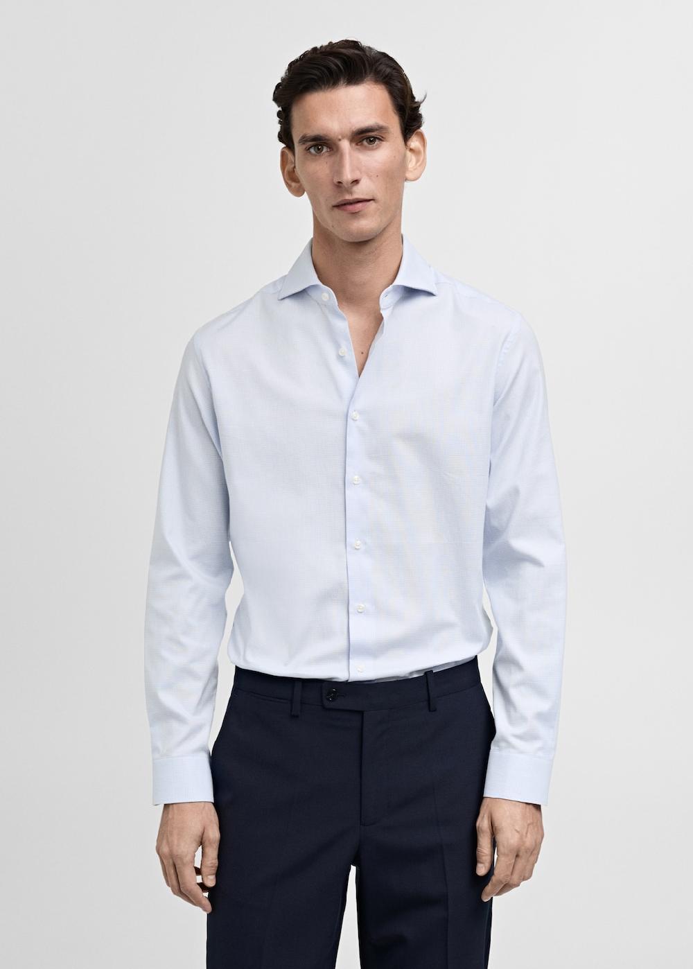 Mango Camicia completo slim-fit twill microstampa