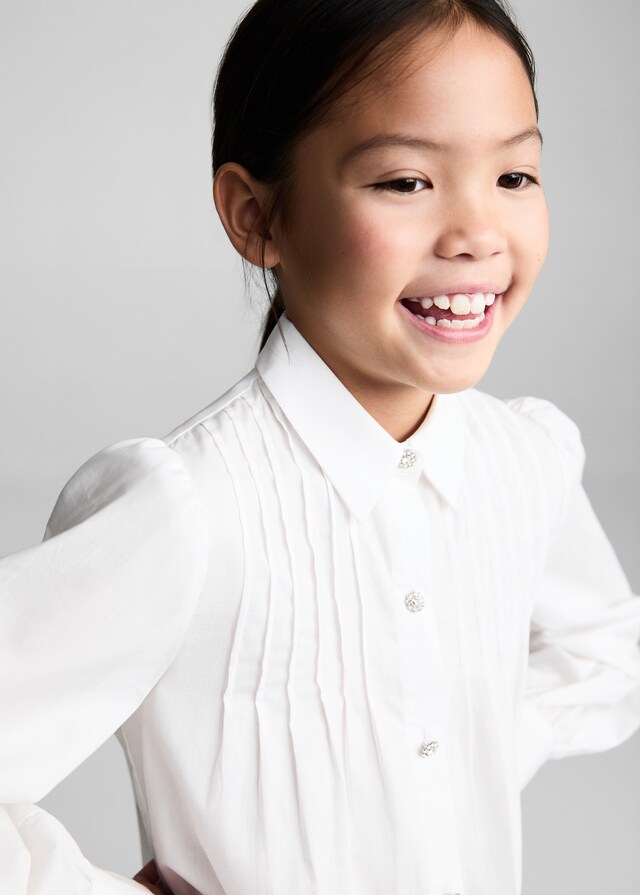 Mango Camicia Cotone Bottoni Gioiello