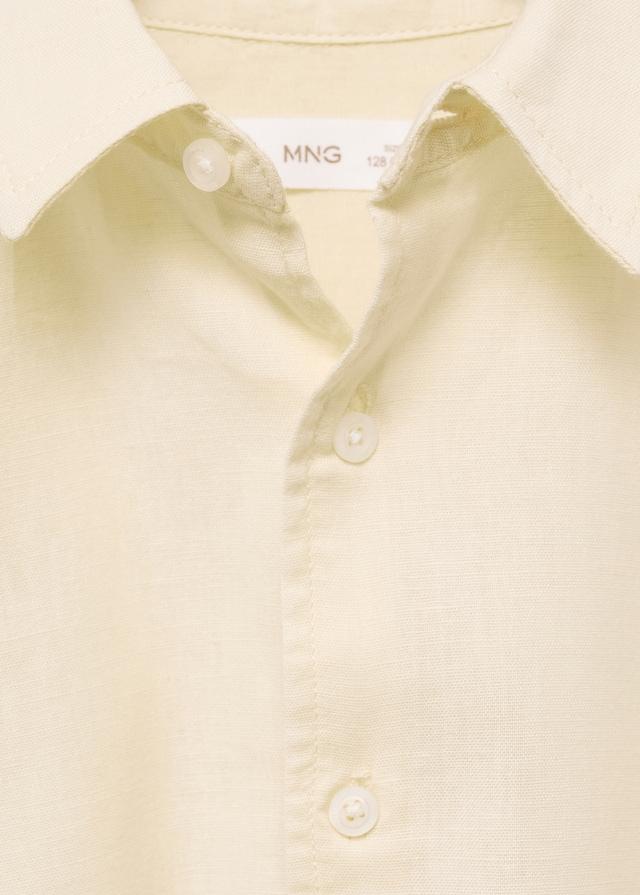 Mango Camicia Cotone E Lino