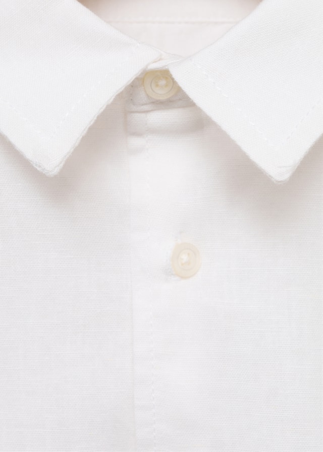 Mango Camicia Cotone E Lino