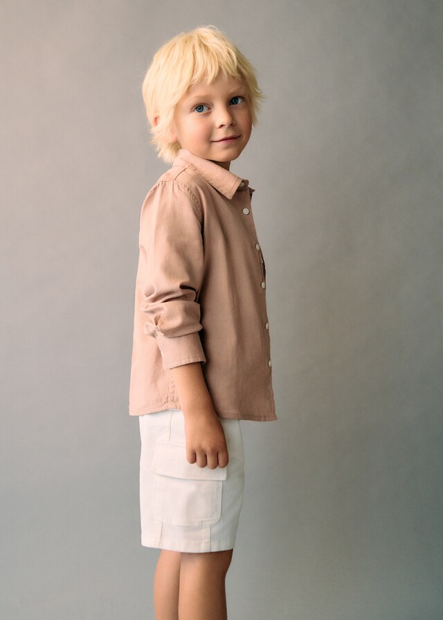 Mango Camicia Cotone E Lino