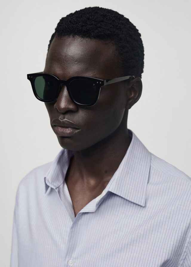 Mango Camicia Cotone Slim-fit Gessata