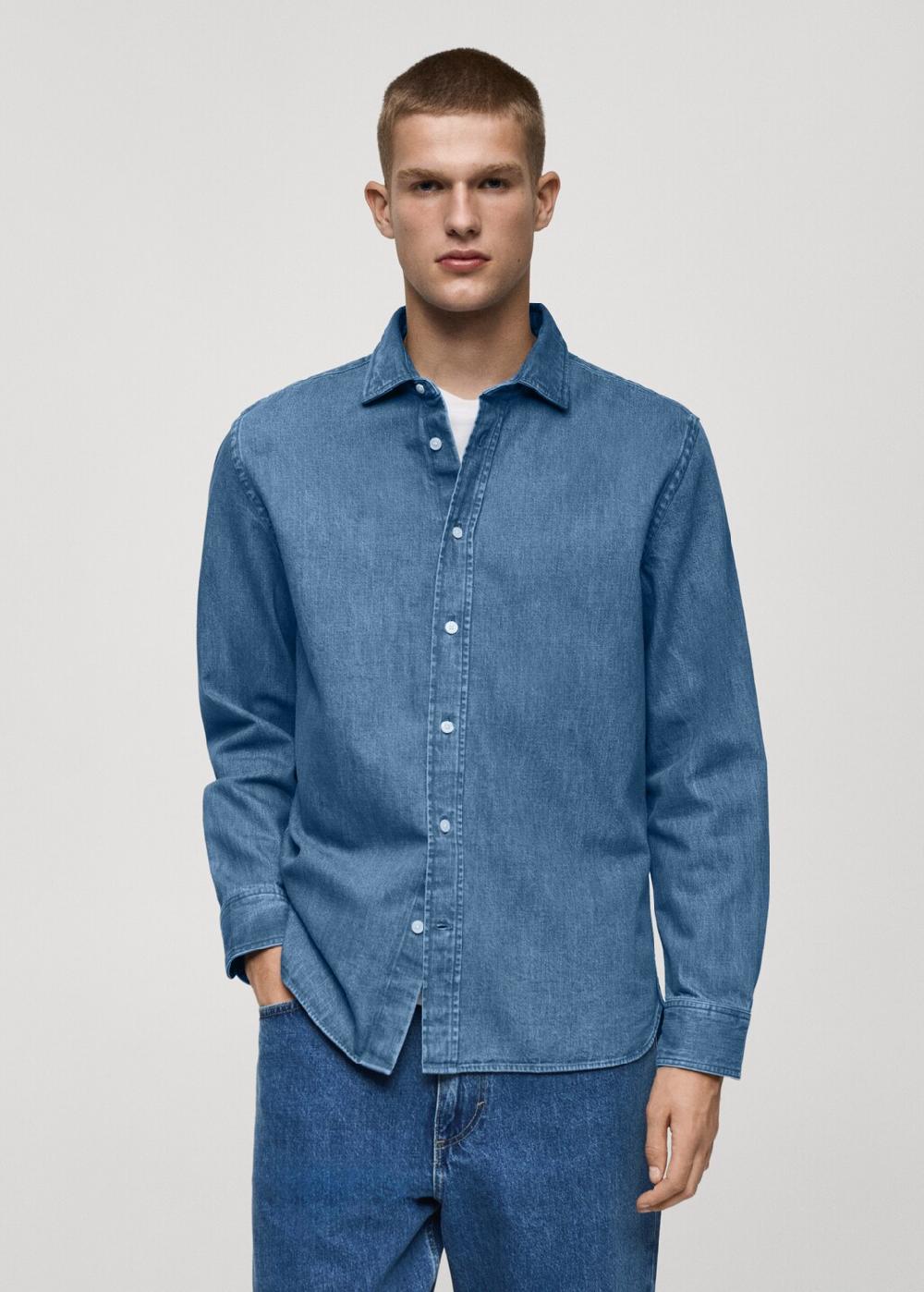 Mango Camicia denim regular-fit