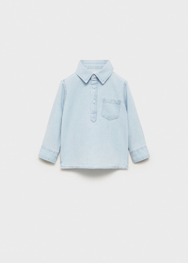 Mango Camicia Denim Tasca