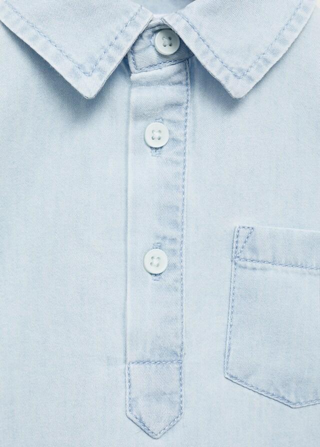 Mango Camicia Denim Tasca