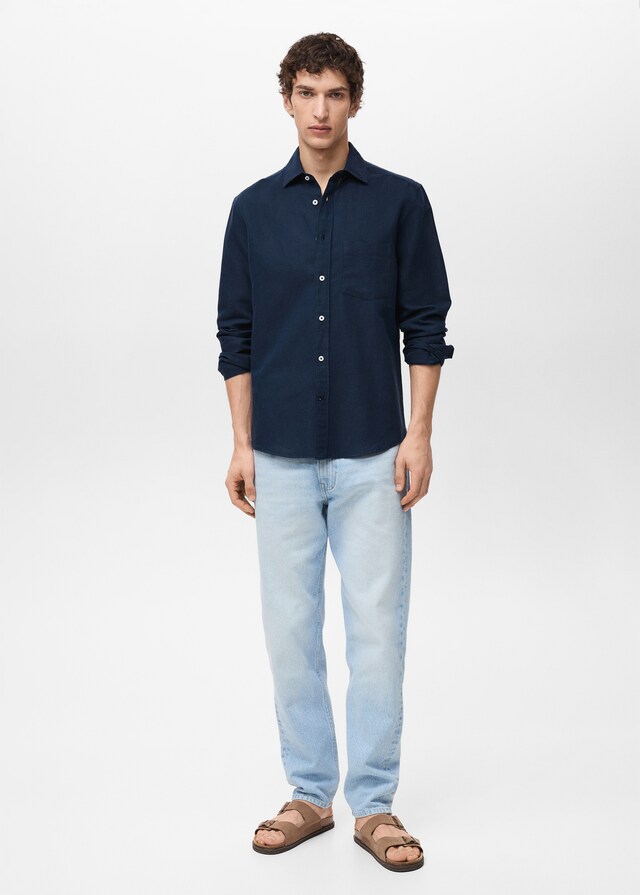 Mango Camicia Lino Classic-fit