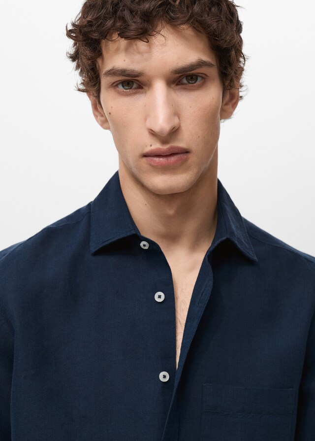 Mango Camicia Lino Classic-fit