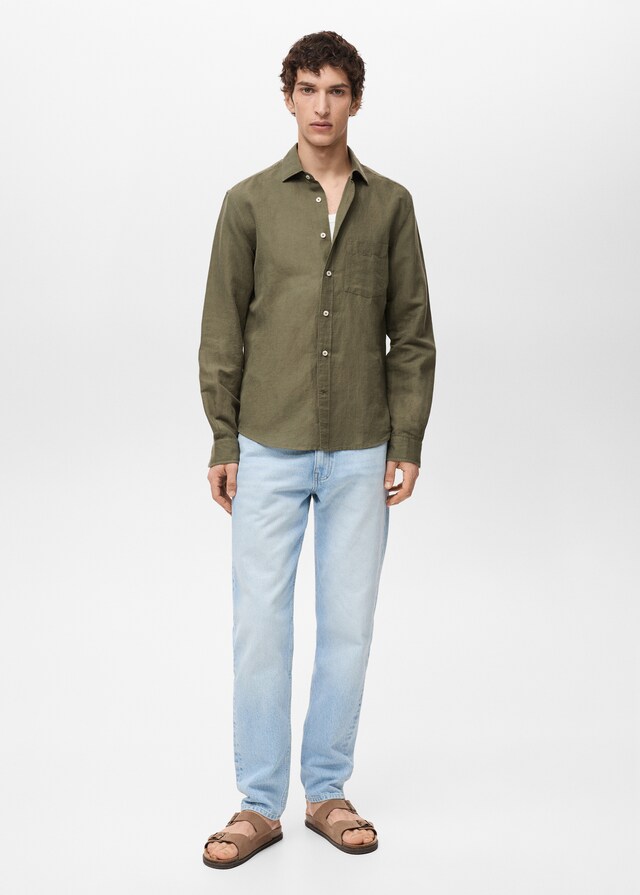 Mango Camicia Lino Classic-fit
