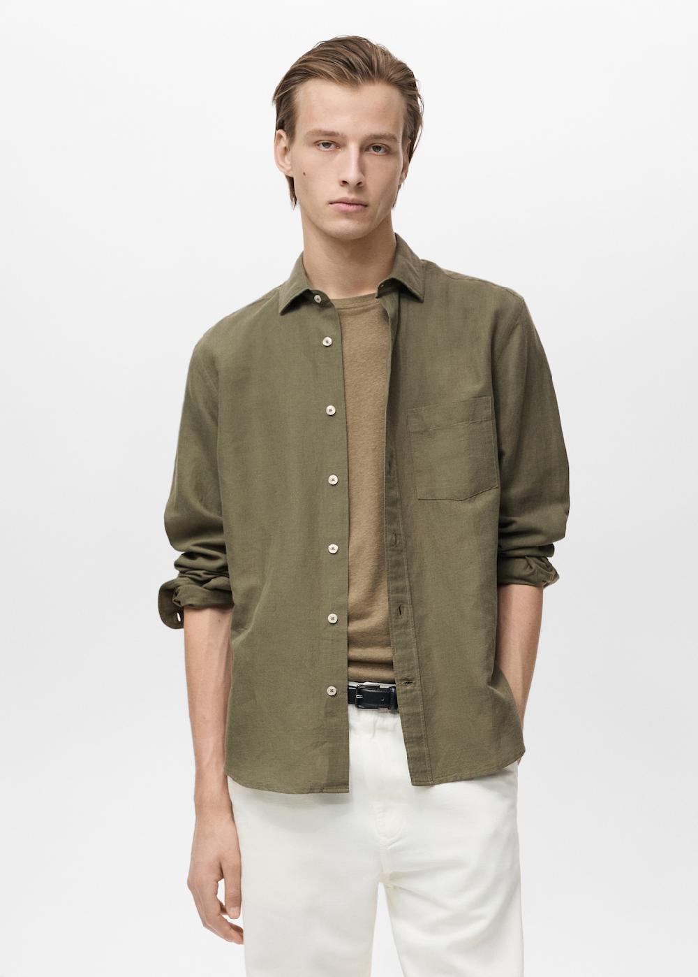 Mango Camicia lino classic-fit