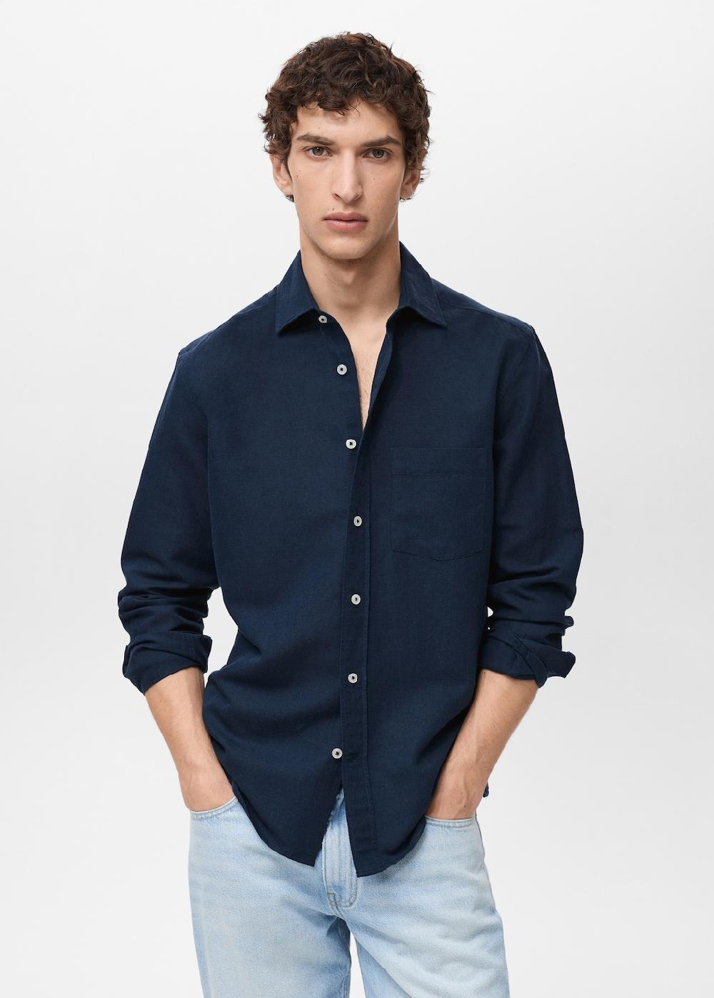 Mango Camicia lino classic-fit