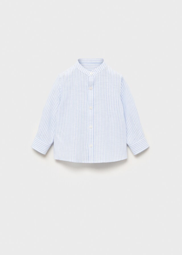 Mango Camicia Lino Righe