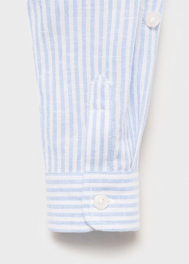 Mango Camicia Lino Righe