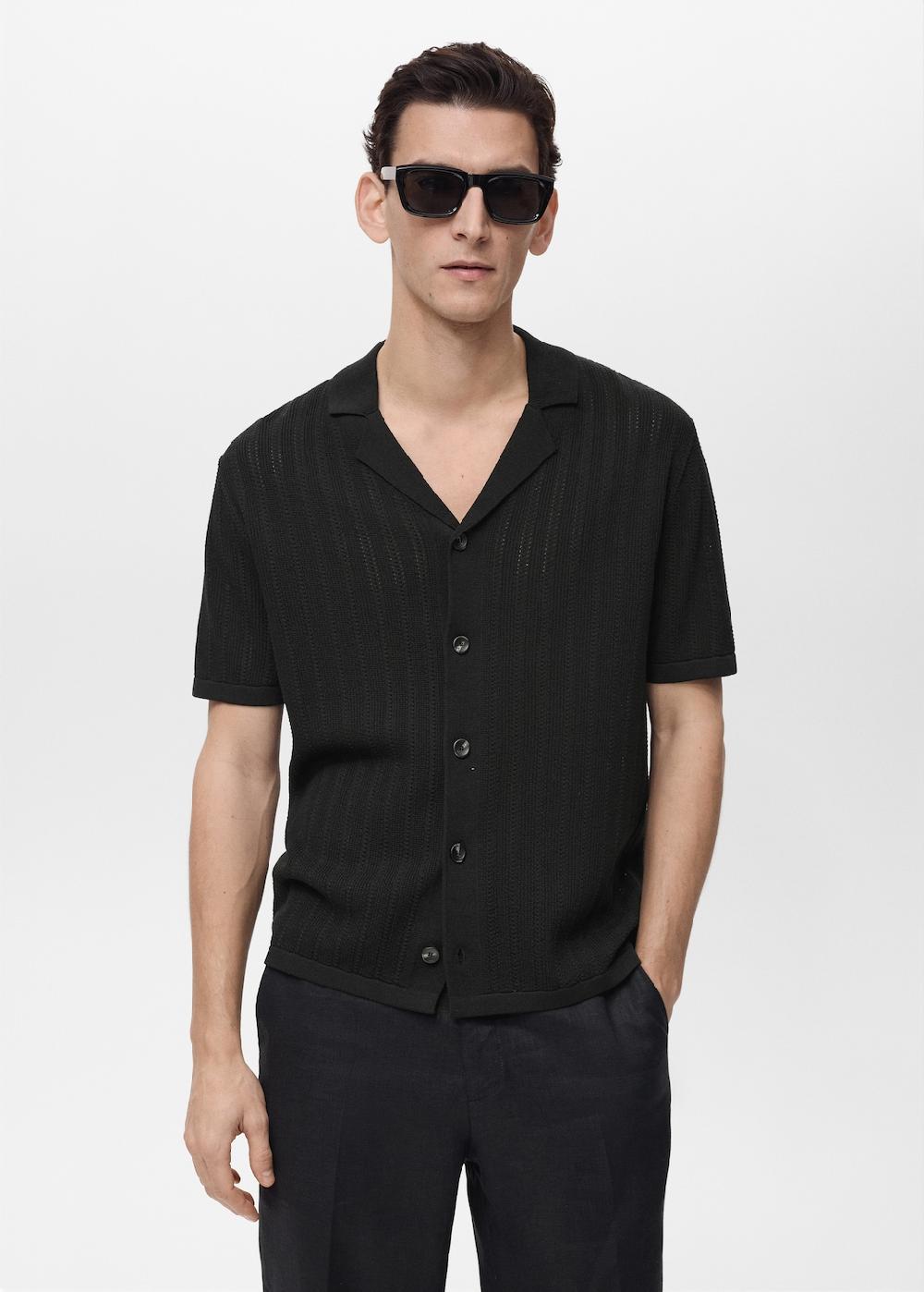 Mango Camicia maglia dettagli traforati