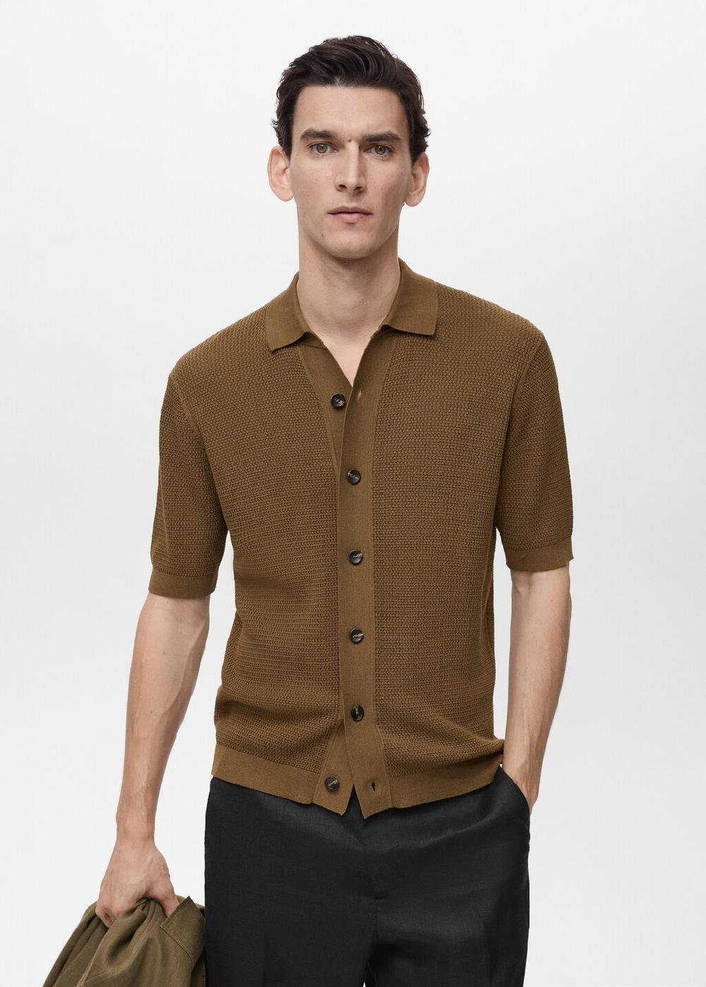 Mango Camicia maglia strutturata
