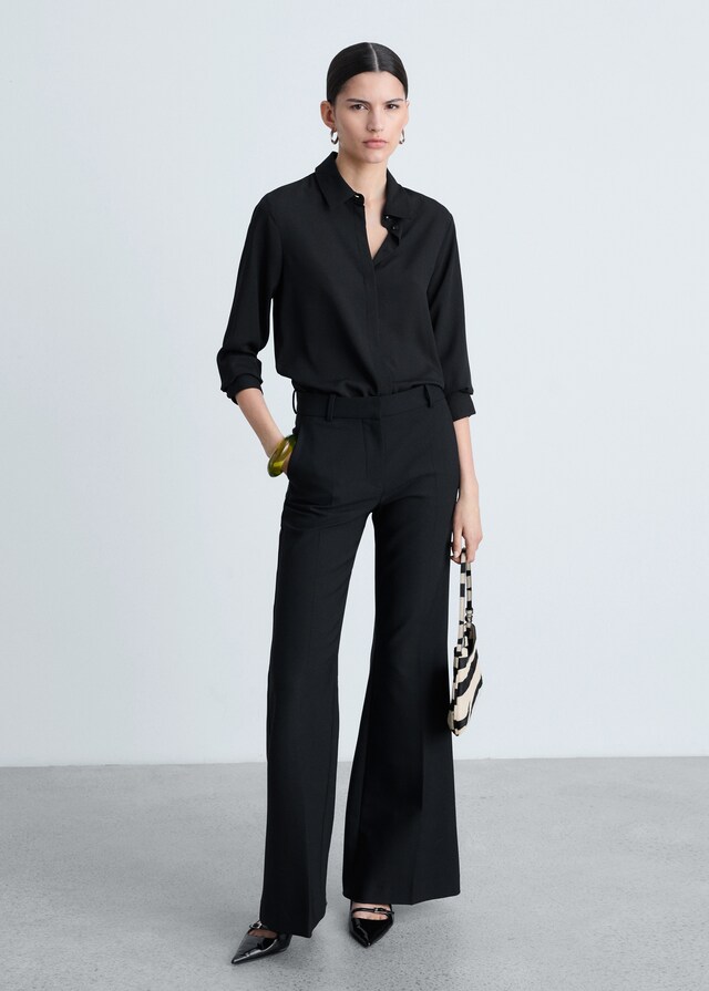 Mango Camicia Maniche Lunghe Fluida