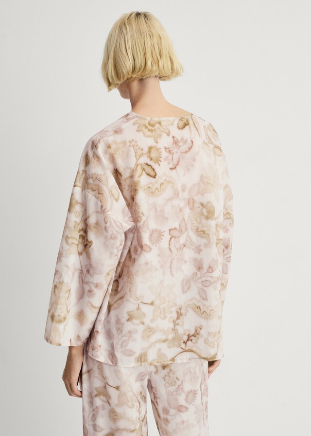 Mango Camicia Pigiama Dettaglio Floreale