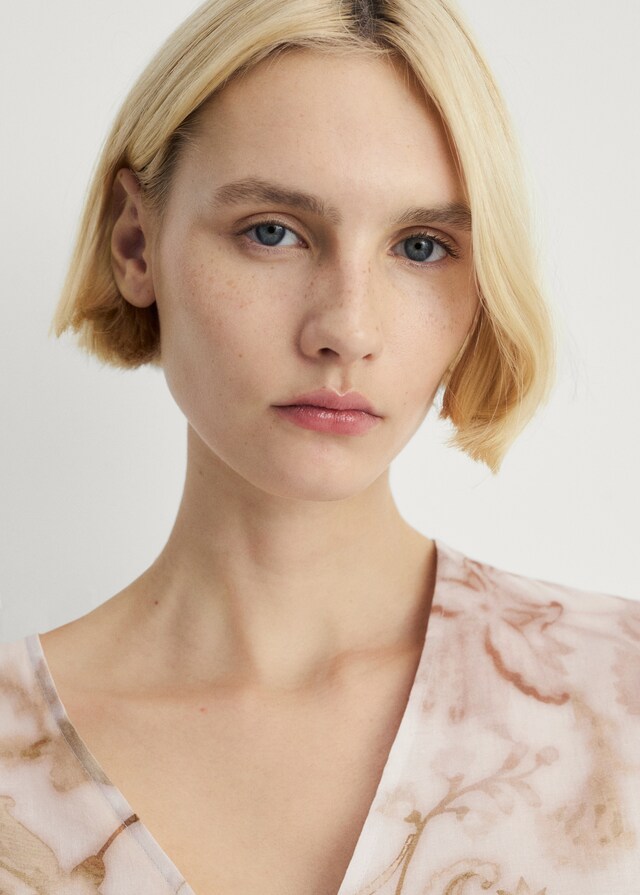 Mango Camicia Pigiama Dettaglio Floreale