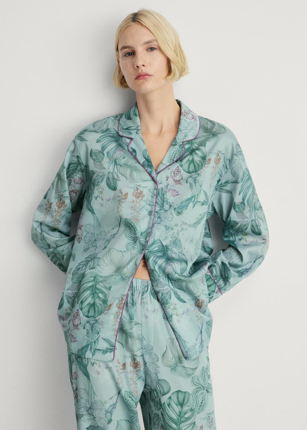 Mango Camicia pigiama stampa tropicale