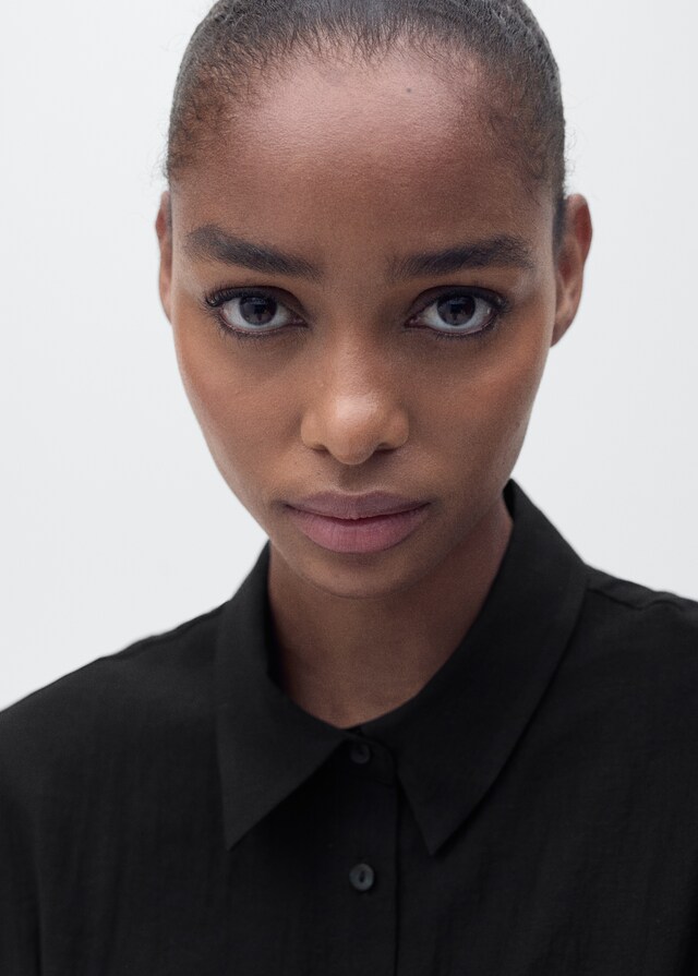 Mango Camicia Pinces Maniche Corte