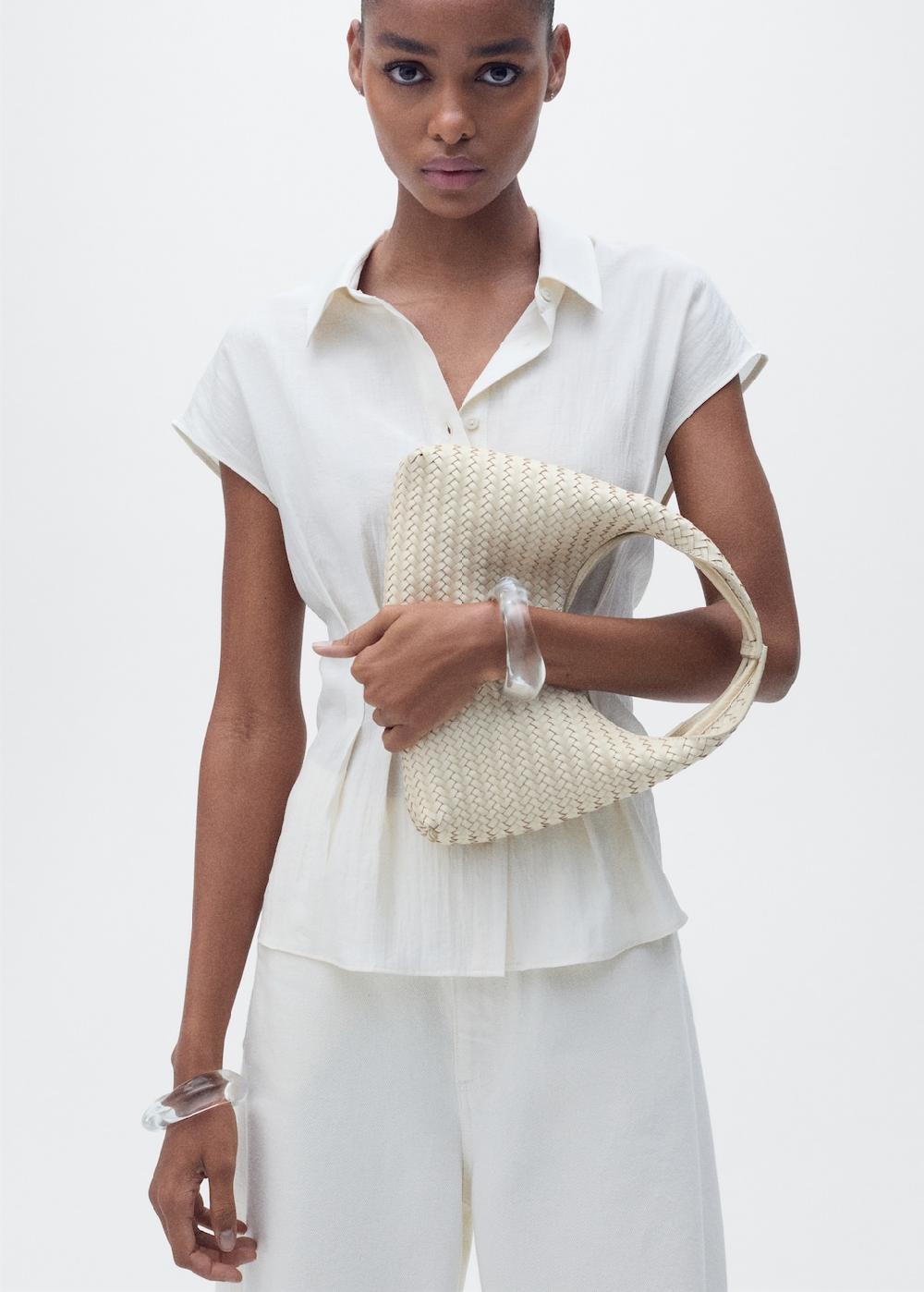 Mango Camicia pinces maniche corte