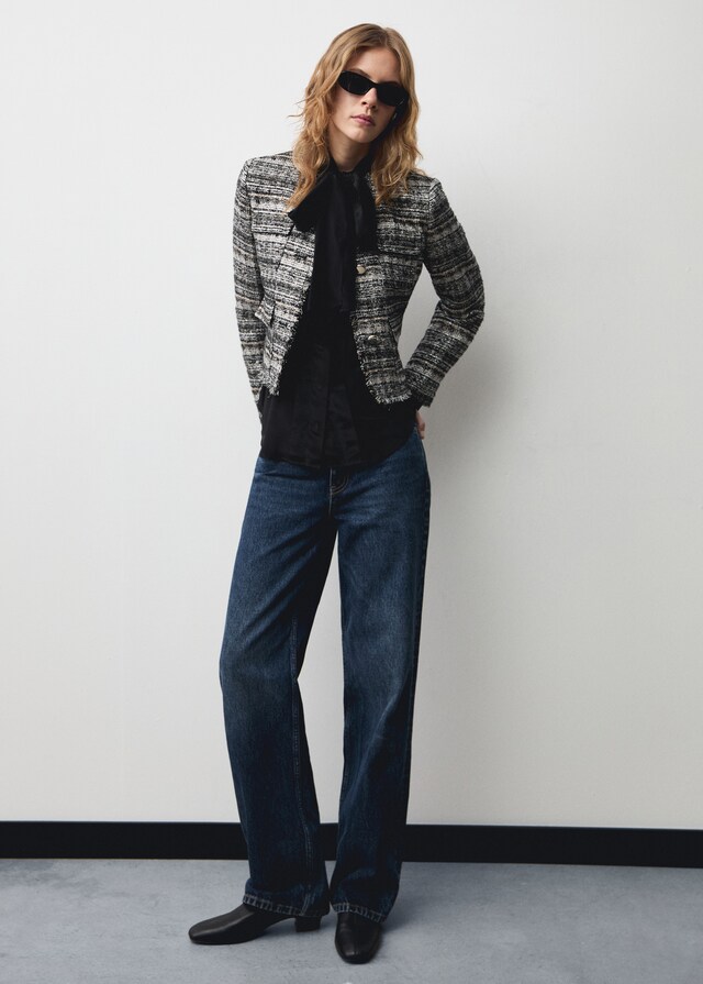 Mango Camicia Raso Fiocco