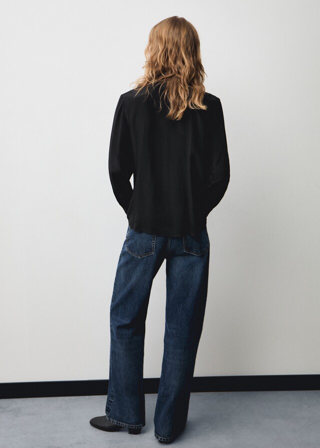 Mango Camicia Raso Fiocco