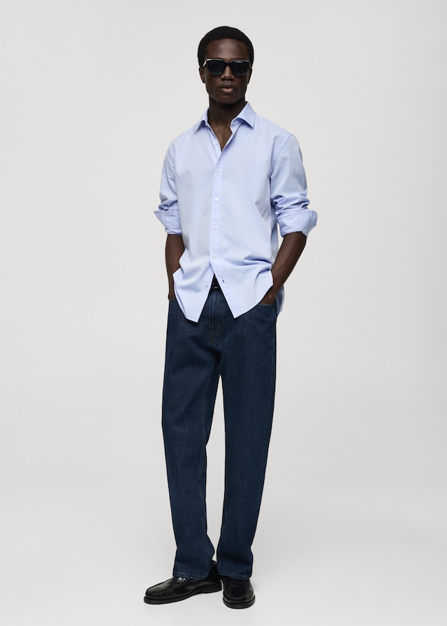 Mango Camicia Regular Fit Cotone Fil-à-fil