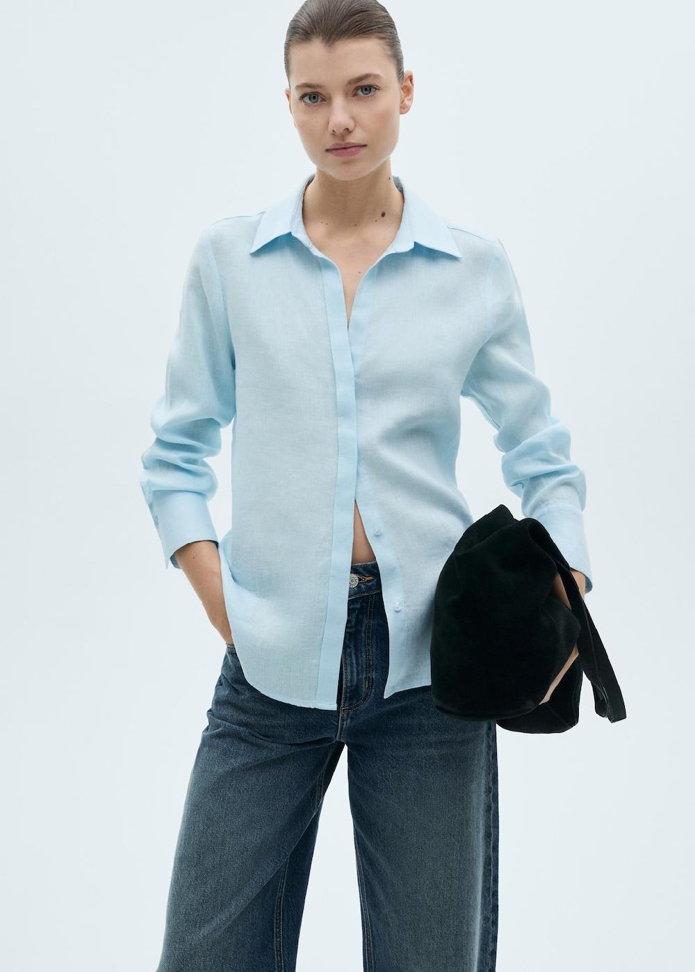 Mango Camicia regular-fit lino