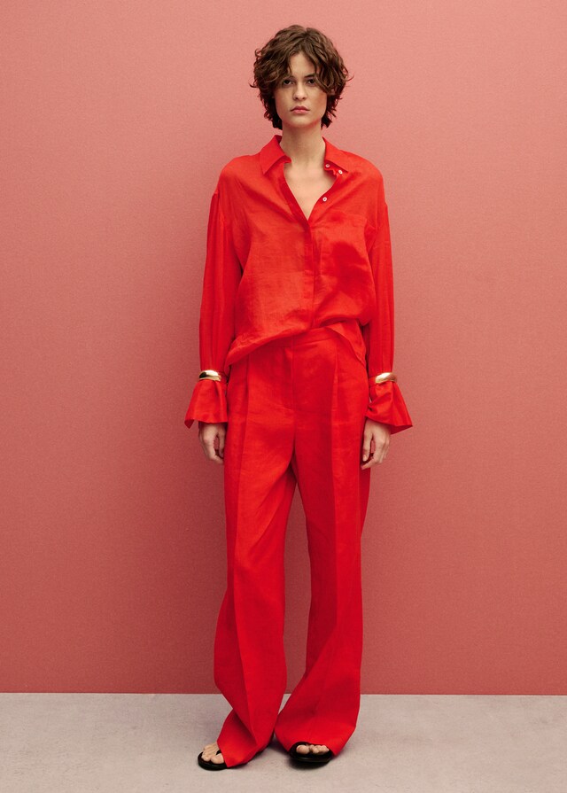 Mango Camicia Regular-fit Ramio Tasca