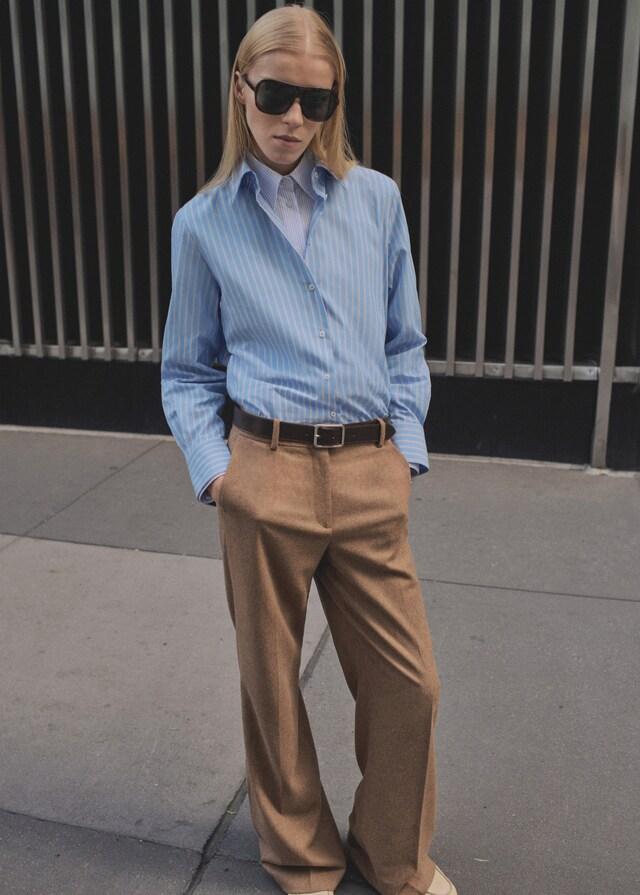 Mango Camicia Regular Misto Cotone Lyocell