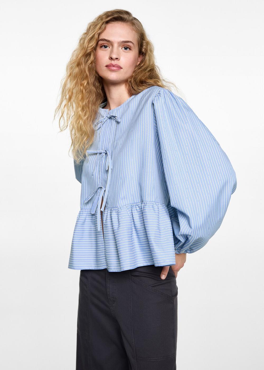 Mango Camicia righe fiocchi