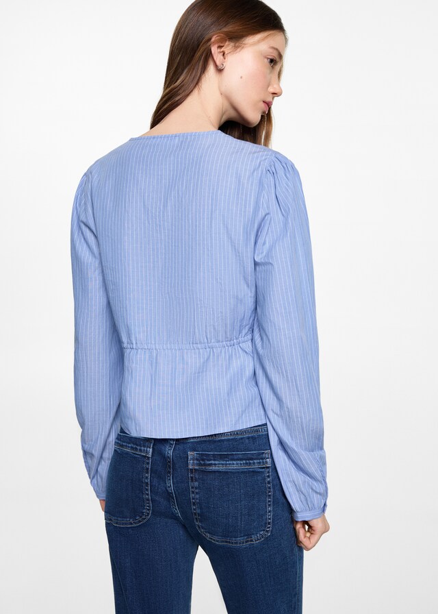 Mango Camicia Righe Fiocco