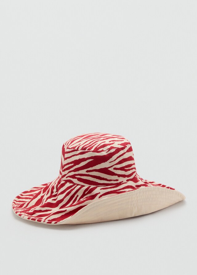 Mango Cappello Bucket Zebra Double Face
