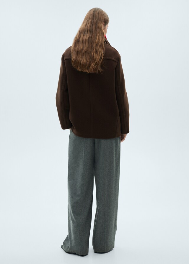 Mango Cappotto Corto Lana Vergine