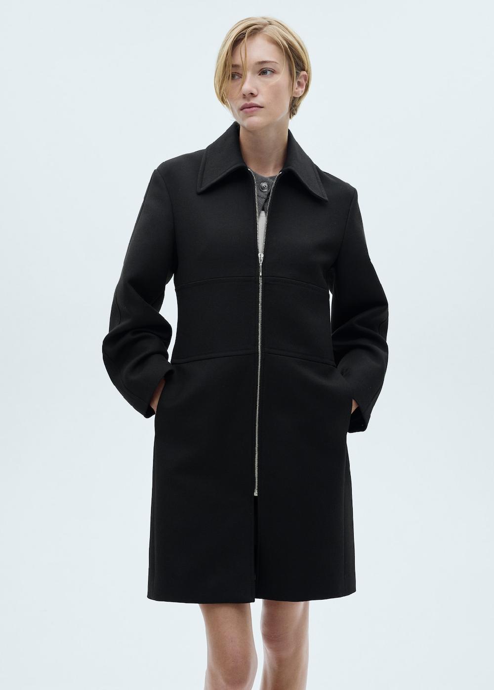 Mango Cappotto diritto zip