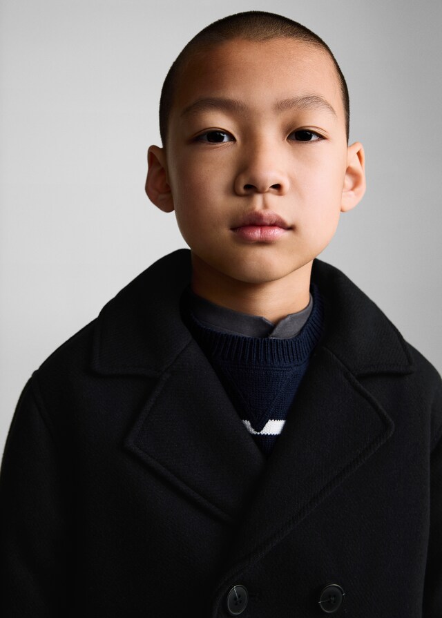 Mango Cappotto Lana Bottoni