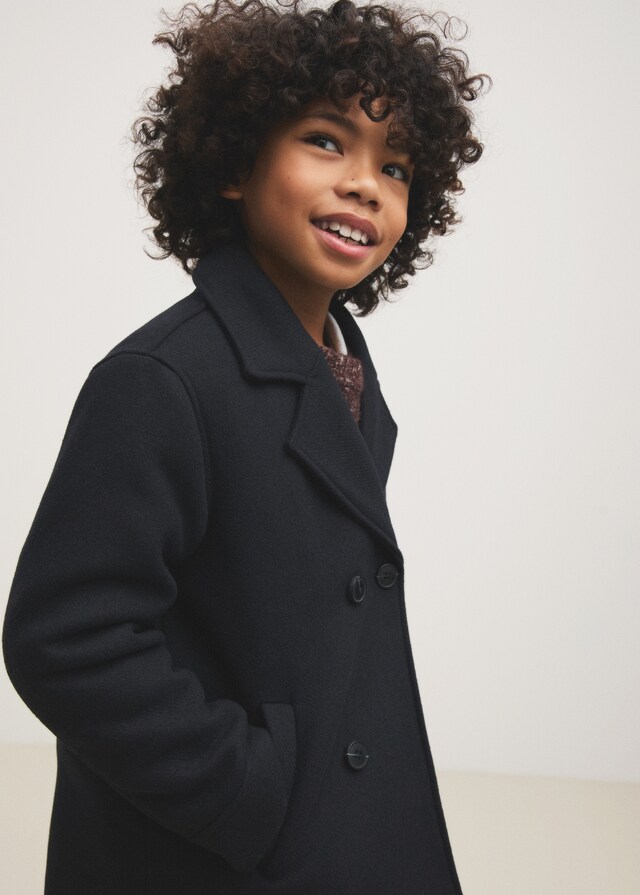 Mango Cappotto Lana Bottoni