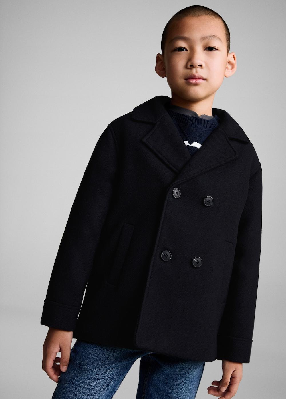 Mango Cappotto lana bottoni