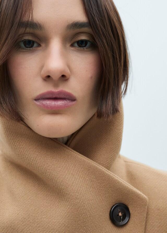 Mango Cappotto Lana Manteco Cintura